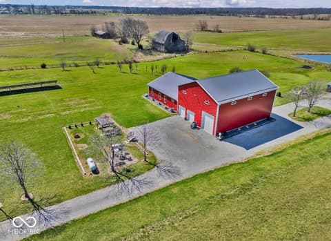 Aerial view at 3109 S County Road 1050 W, Greensburg, IN