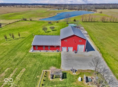 Aerial view at 3109 S County Road 1050 W, Greensburg, IN