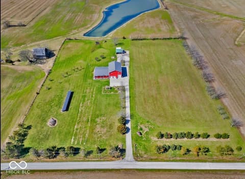 Aerial view at 3109 S County Road 1050 W, Greensburg, IN