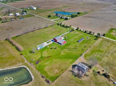 Aerial view at 3109 S County Road 1050 W, Greensburg, IN