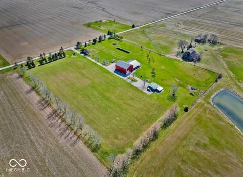 Aerial view at 3109 S County Road 1050 W, Greensburg, IN