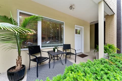 Outdoor living area at 932 N Broadway Street, Indianapolis, IN