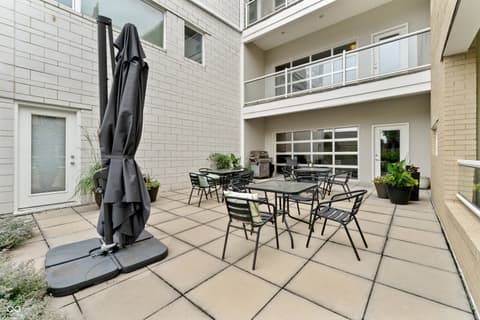 Outdoor living area at 932 N Broadway Street, Indianapolis, IN