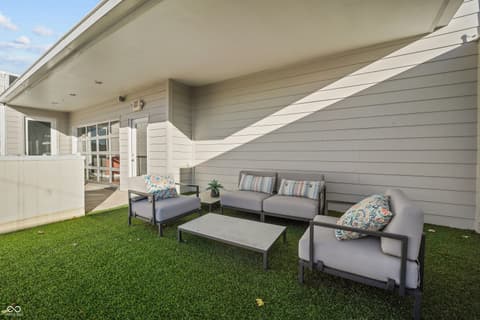 Outdoor living area at 932 N Broadway Street, Indianapolis, IN