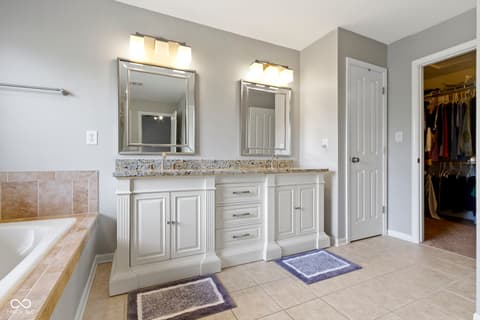 Primary bathroom at 13624 Alston Drive, Fishers, IN