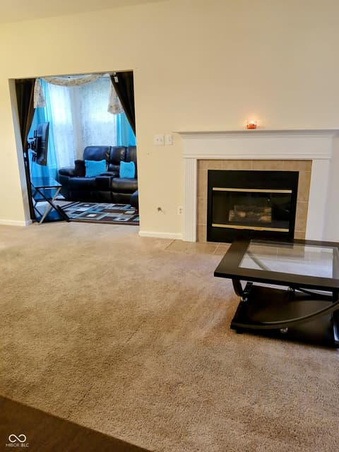 Living room at 8333 Pine Branch Lane, Indianapolis, IN