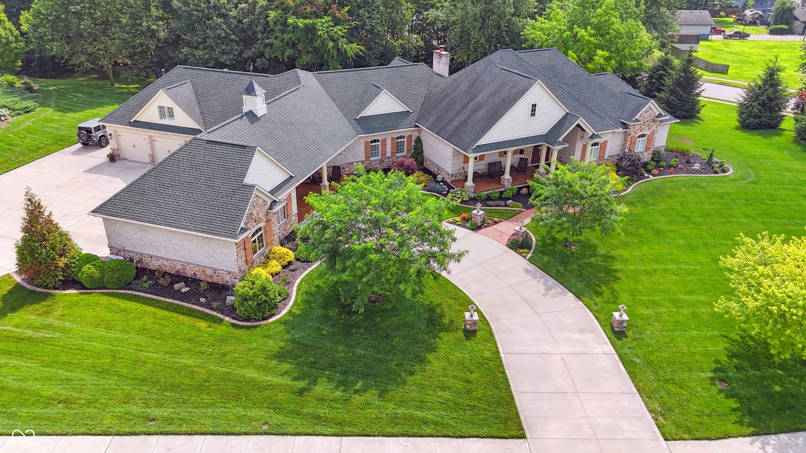 Aerial view at 3399 Nottinghill Boulevard, Plainfield, IN