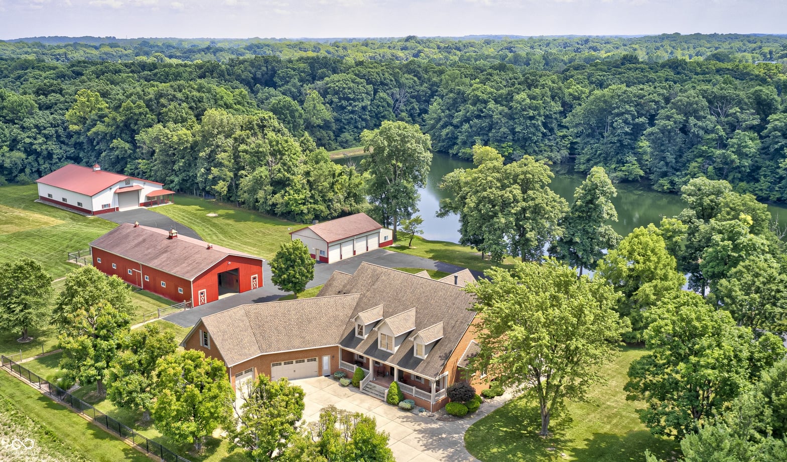 Aerial view at 1099 W 375 S, Trafalgar, IN