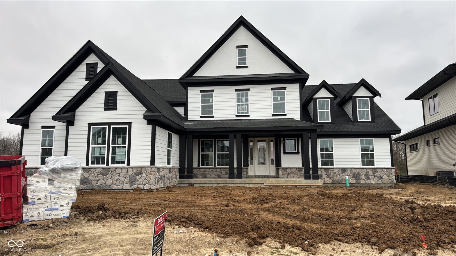 Front exterior at 9798 Backstretch Row, Fishers, IN