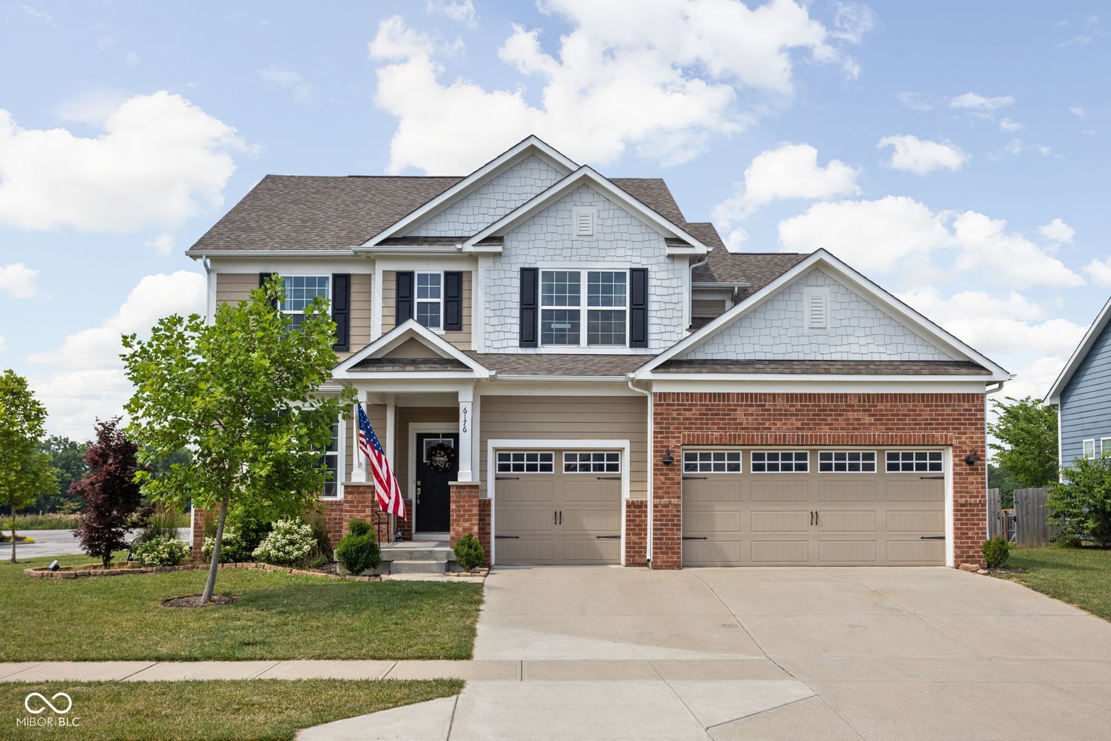 Front exterior at 6176 Brighton Drive, Whitestown, IN
