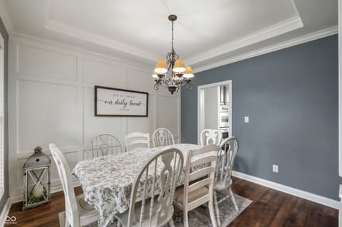 Dining room at 10931 Hidden Hollow Court, Fishers, IN