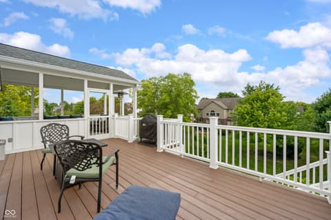 Outdoor living area at 10931 Hidden Hollow Court, Fishers, IN