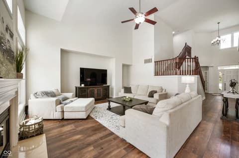 Living room at 10931 Hidden Hollow Court, Fishers, IN