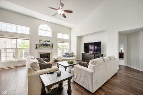 Living room at 10931 Hidden Hollow Court, Fishers, IN
