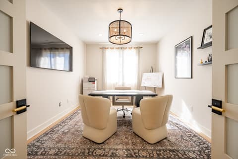 Home office at 14565 Bedford Falls Drive, Carmel, IN — Modern home office with elegant finishes and natural light.