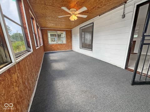 Outdoor living area at 602 Eugene Street, Indianapolis, IN