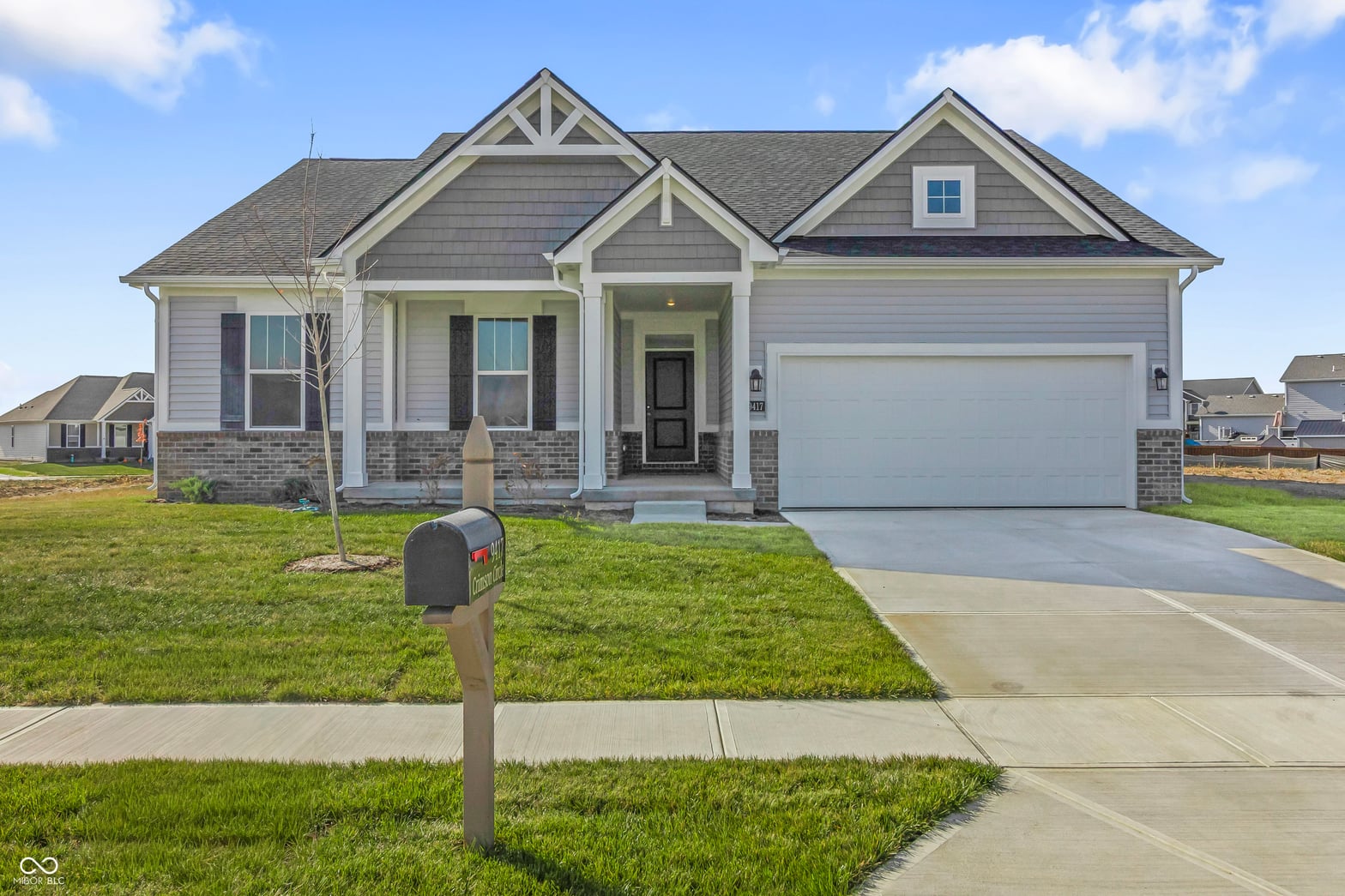 Front exterior at 9436 Crimson Circle, Lapel, IN