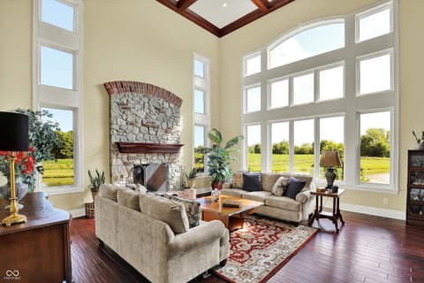Living room at 523 S 700 E, Whitestown, IN
