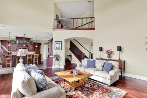 Living room at 523 S 700 E, Whitestown, IN