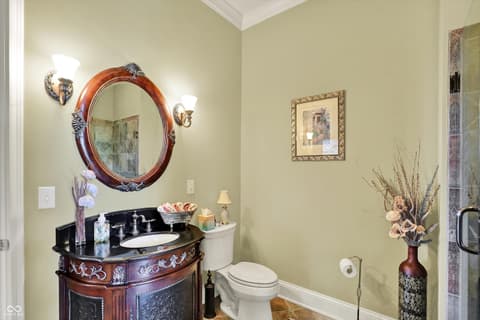 Bathroom at 523 S 700 E, Whitestown, IN