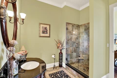Bathroom at 523 S 700 E, Whitestown, IN