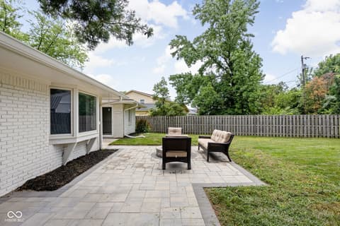 Outdoor living area at 612 Kinzer Avenue, Carmel, IN