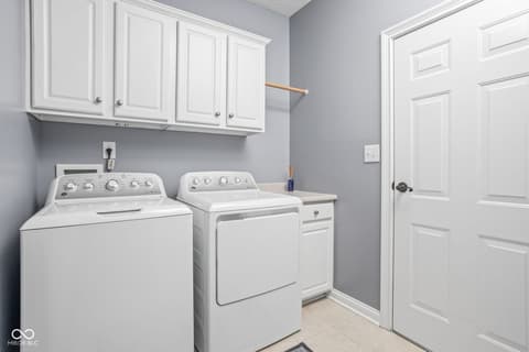 Laundry room at 2025 W Morse Drive, Cicero, IN — Spacious, organized laundry room with abundant storage.