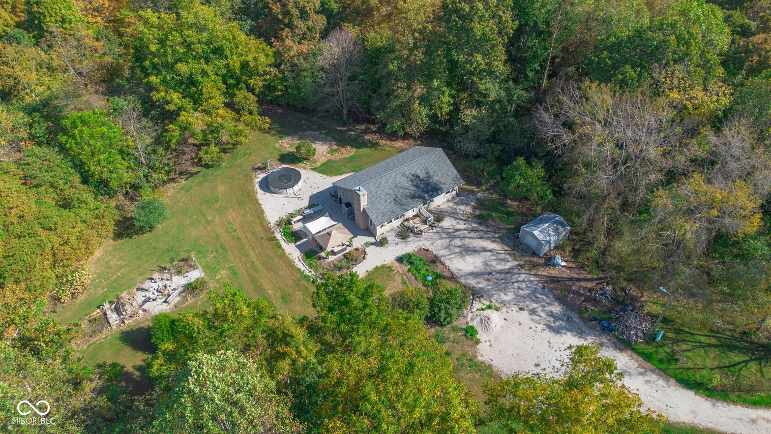 Aerial view at 9970 N Brown Lane, Gosport, IN
