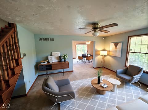 Living room at 5488 N German Church Road, Indianapolis, IN