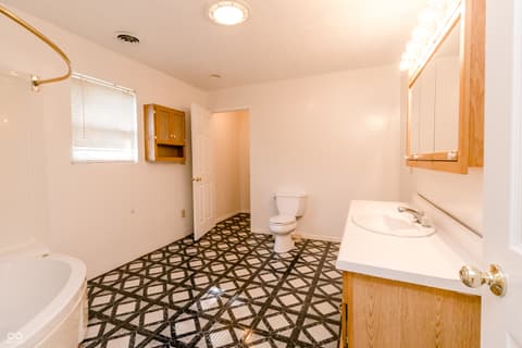 Primary bathroom at 4729 Hittle Drive, Indianapolis, IN