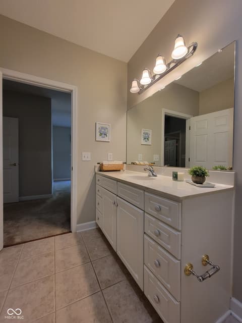 Primary bathroom at 1096 Shadow Ridge Road, Carmel, IN