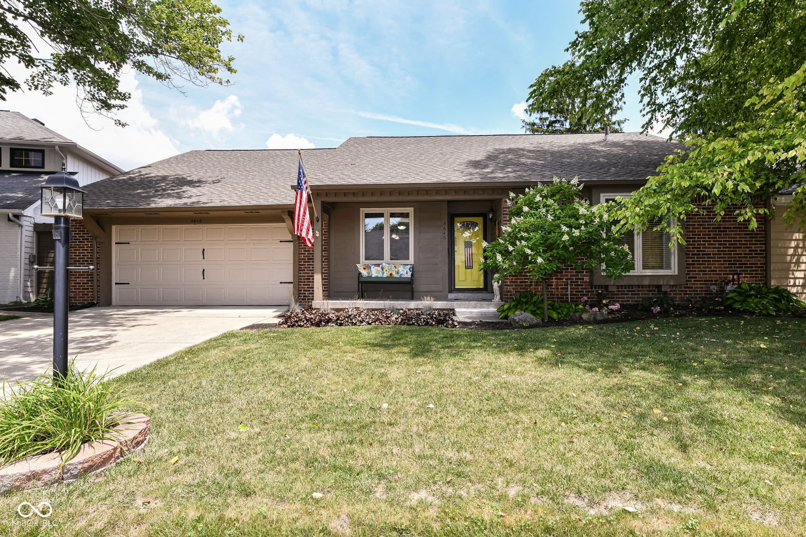 Front exterior at 4646 Lambeth Walk, Carmel, IN
