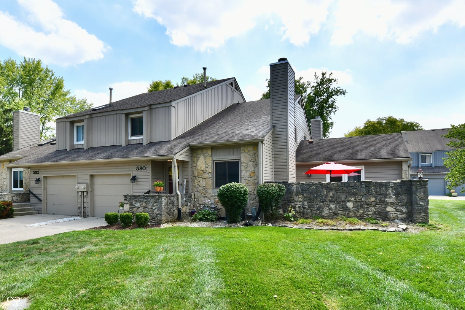 Front exterior at 580 Conner Creek Drive, Fishers, IN