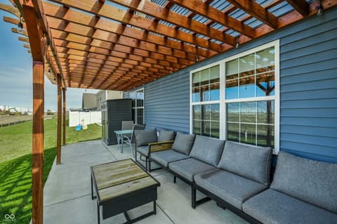 Outdoor living area at 5466 Maywood Drive, Whitestown, IN