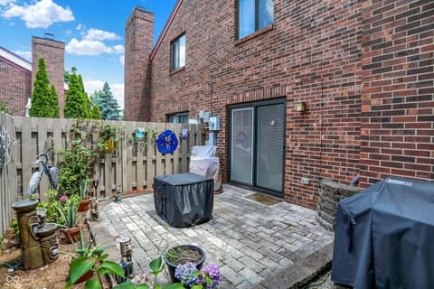 Outdoor living area at 324 E 7th Street, Indianapolis, IN