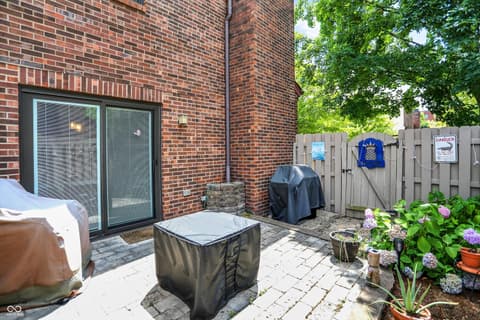 Outdoor living area at 324 E 7th Street, Indianapolis, IN