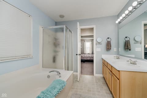 Primary bathroom at 1060 Frogs Leap, Cicero, IN