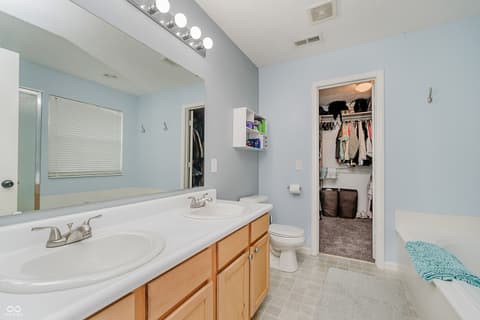 Primary bathroom at 1060 Frogs Leap, Cicero, IN