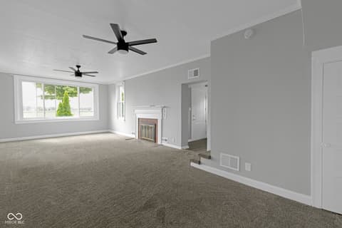 Living room at 1615 S Main Street, Tipton, IN