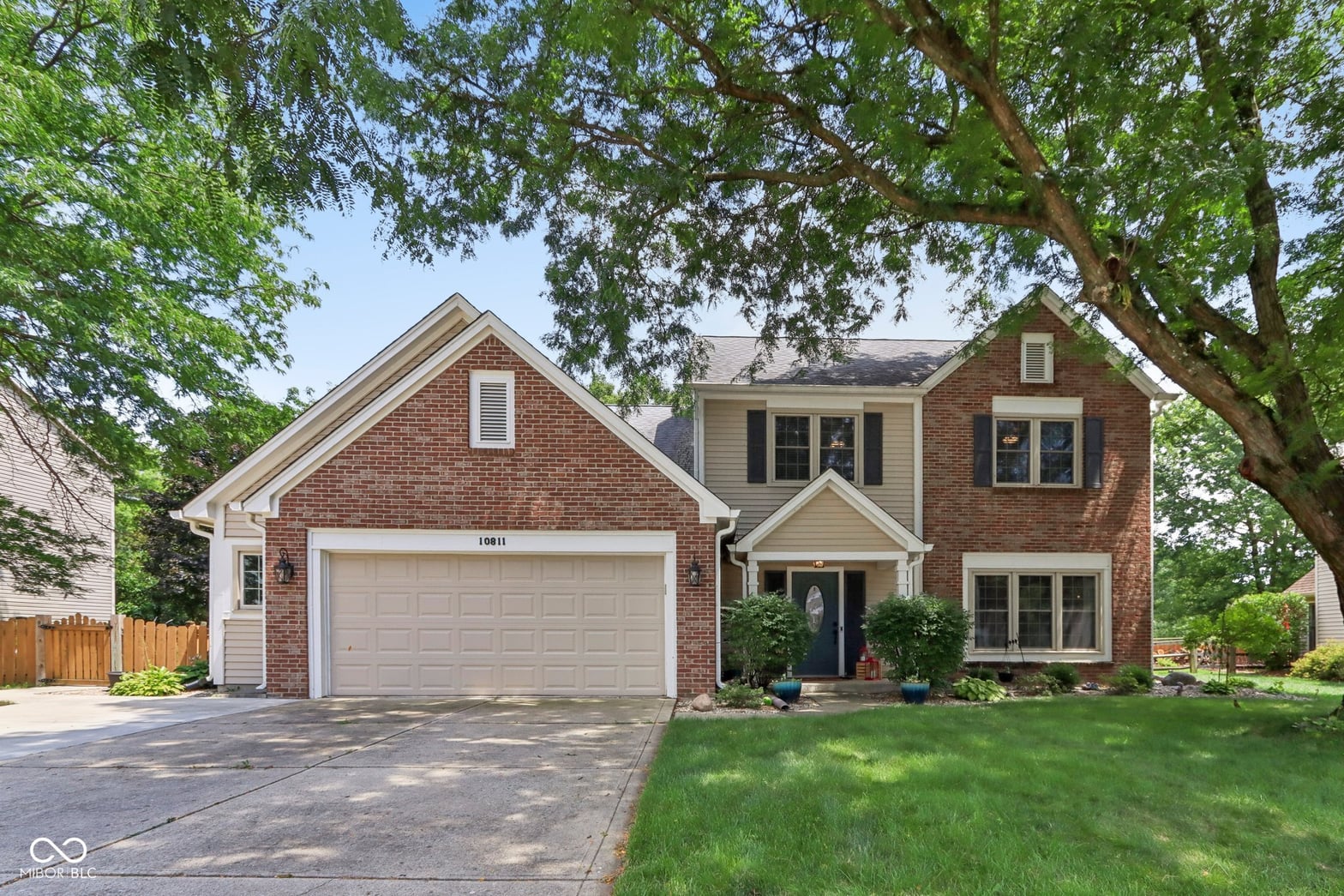 Front exterior at 10811 Briar Stone Lane, Fishers, IN
