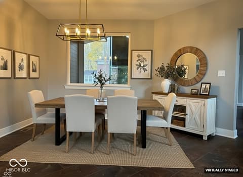 Dining room at 3380 N Pine Song Drive, Martinsville, IN