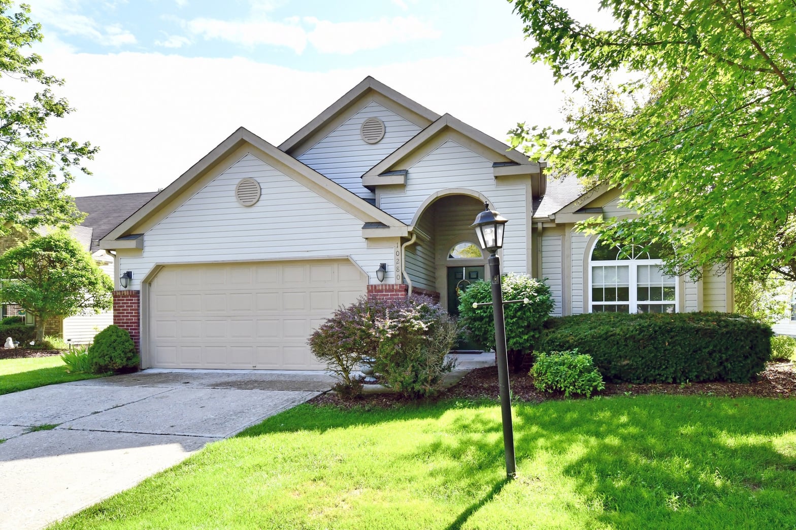 Front exterior at 10280 Lakeland Drive, Fishers, IN
