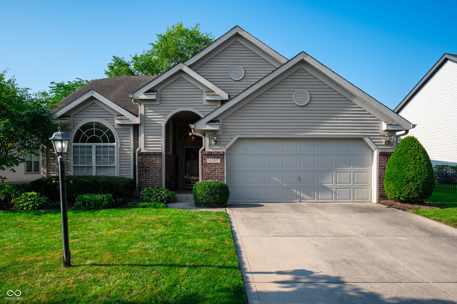 Front exterior at 10383 Lakeland Drive, Fishers, IN