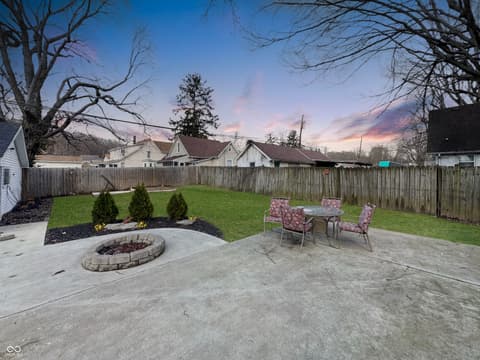 Outdoor living area at 460 E Harrison Street, Martinsville, IN