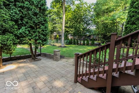 Outdoor living area at 7619 Oak Grove Drive, Indianapolis, IN