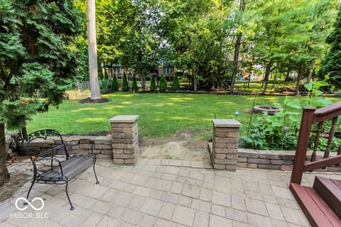Outdoor living area at 7619 Oak Grove Drive, Indianapolis, IN