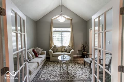 Living room at 7619 Oak Grove Drive, Indianapolis, IN