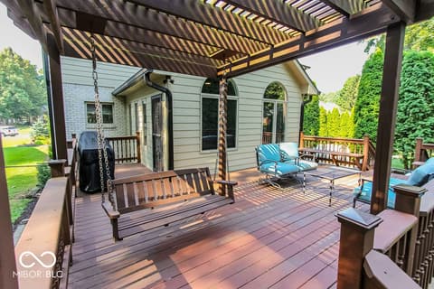 Outdoor living area at 7619 Oak Grove Drive, Indianapolis, IN