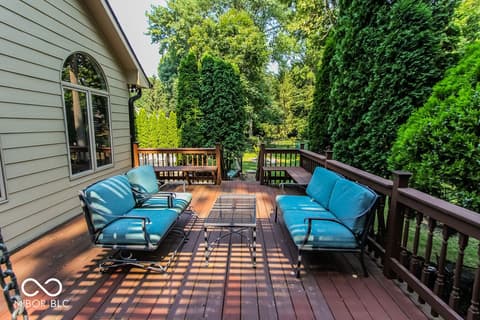 Outdoor living area at 7619 Oak Grove Drive, Indianapolis, IN