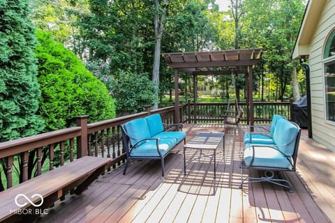 Outdoor living area at 7619 Oak Grove Drive, Indianapolis, IN